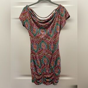 V.1 Couture Colorful Patterned Dress